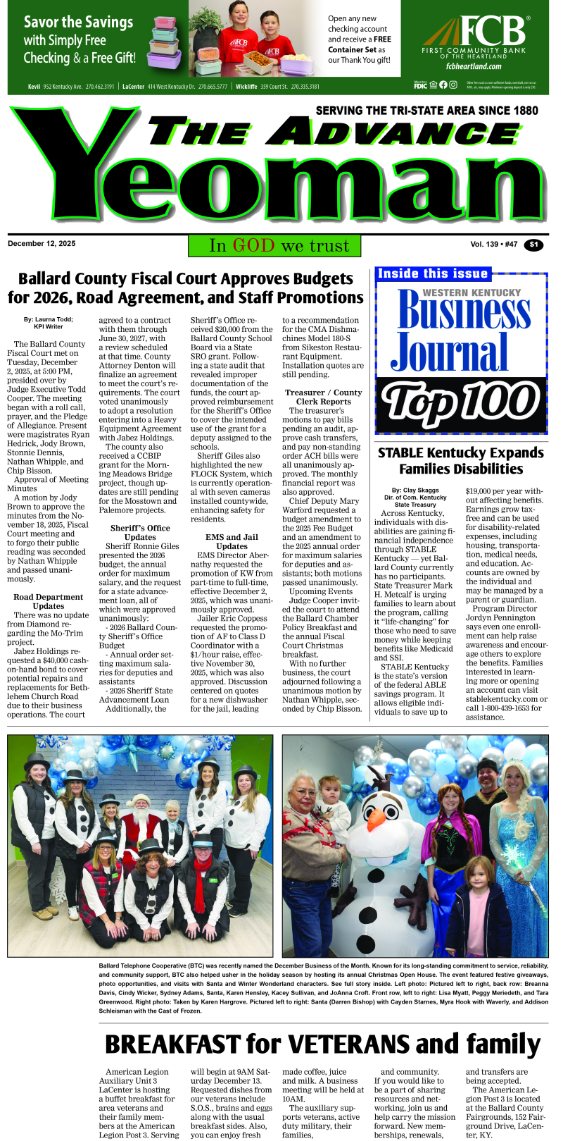 Advance Yeoman 12-12-2025