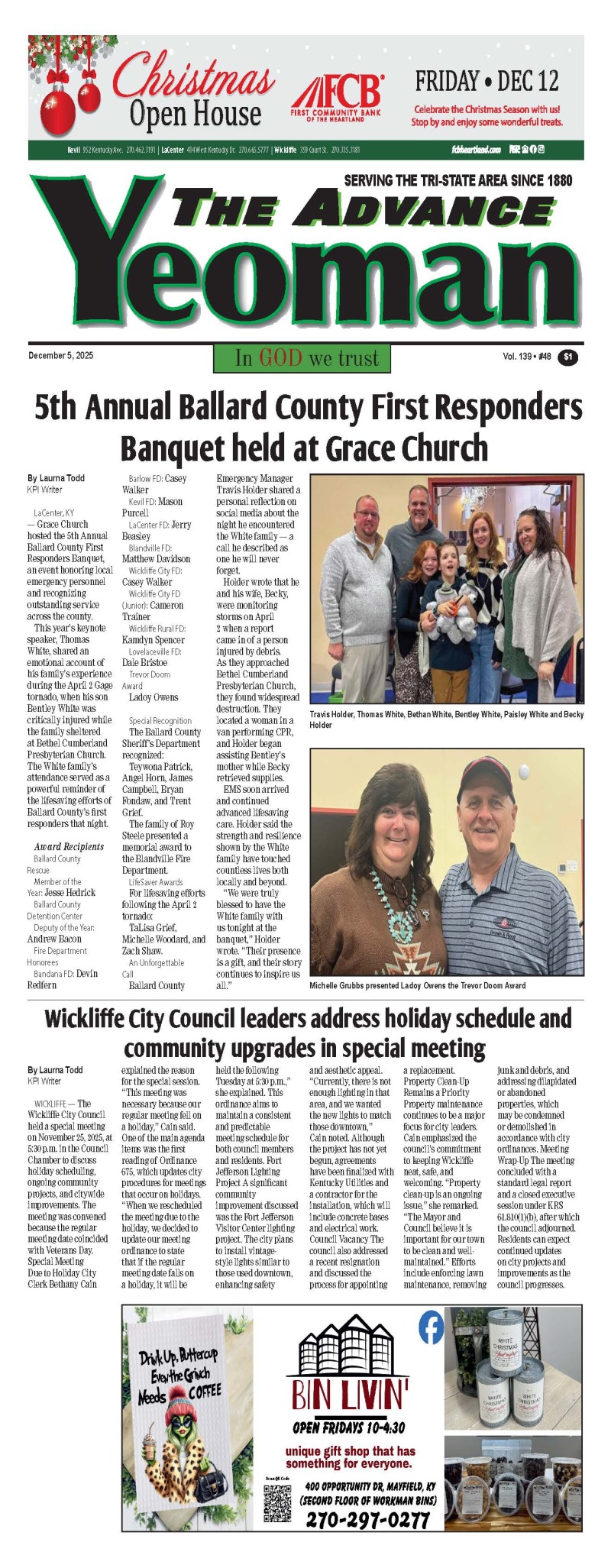 Advance Yeoman 12-5-2025