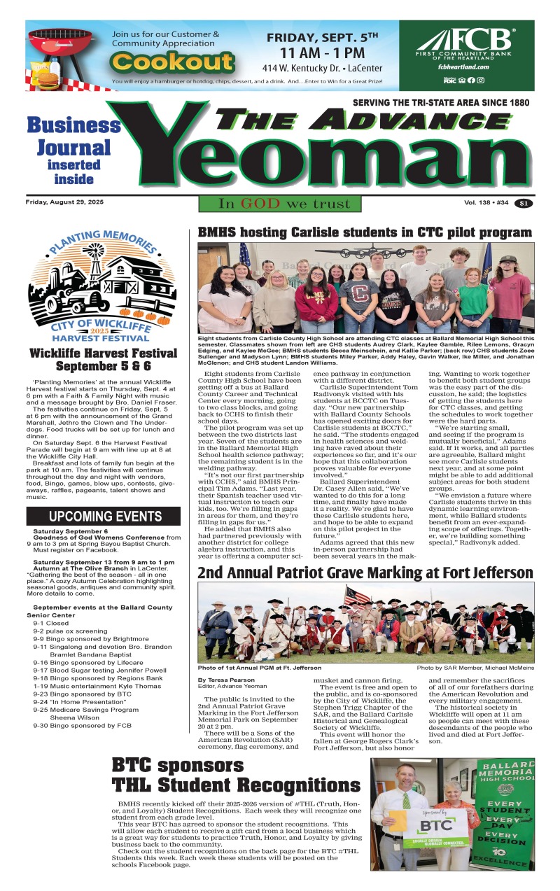 Advance Yeoman 8-29-2025