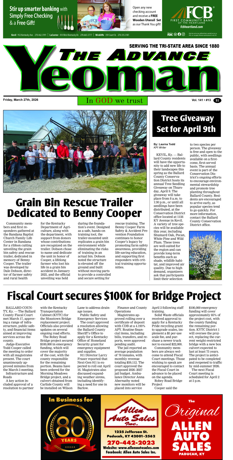 Advance Yeoman 3-27-26