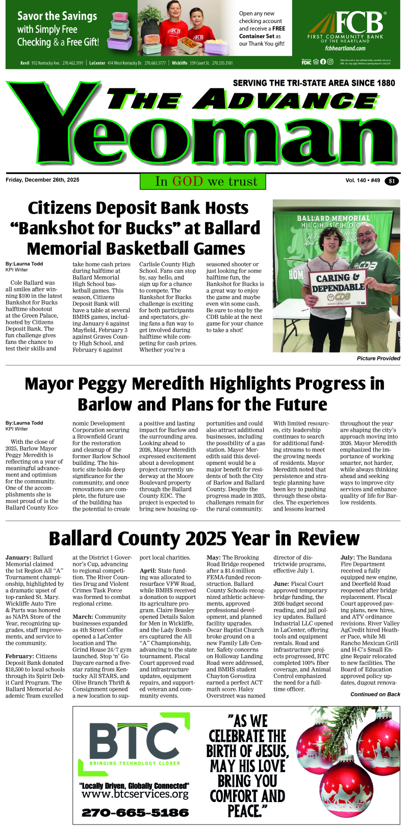 Advance Yeoman 12-26-2025