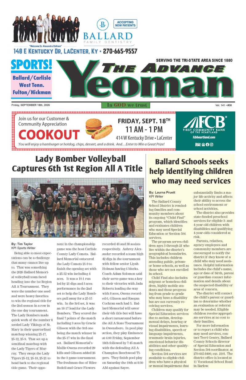 Advance Yeoman 9-18-26
