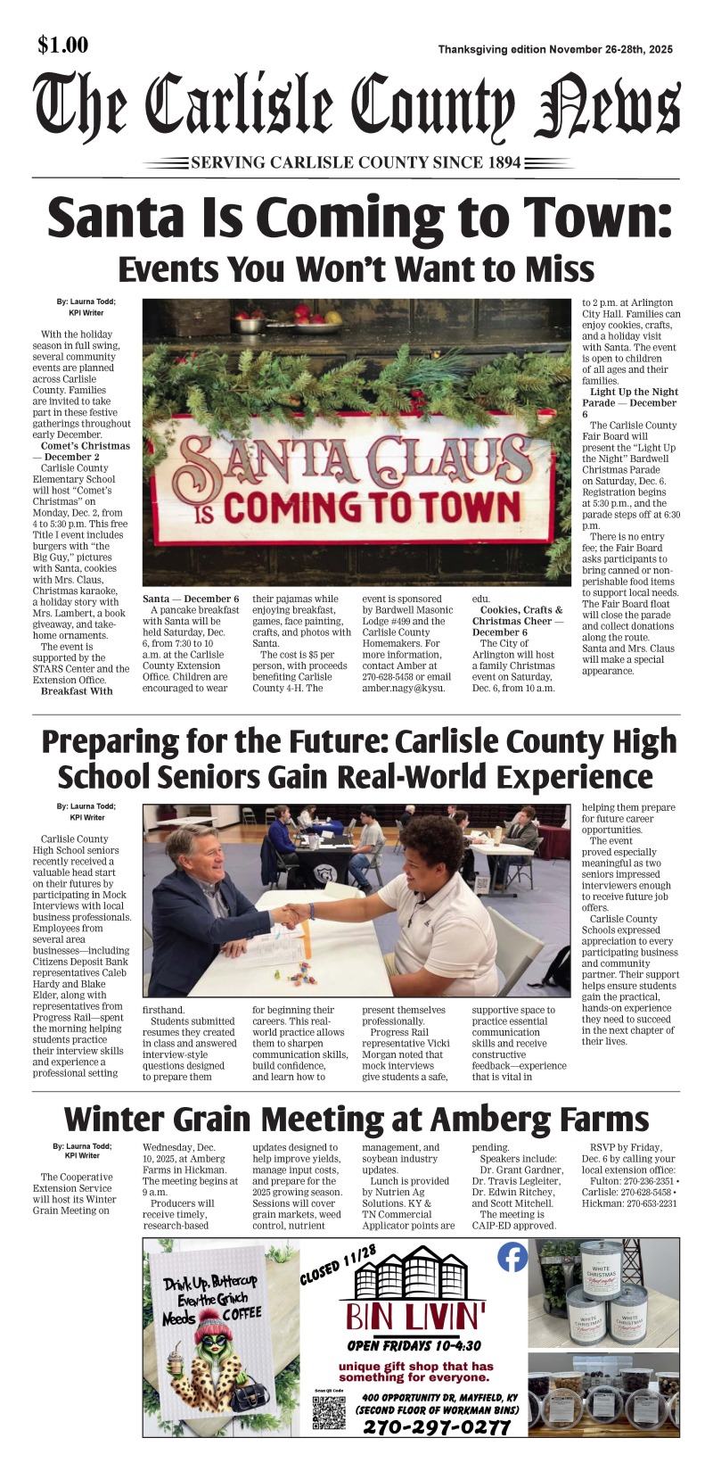 Carlisle County News 11-26-25