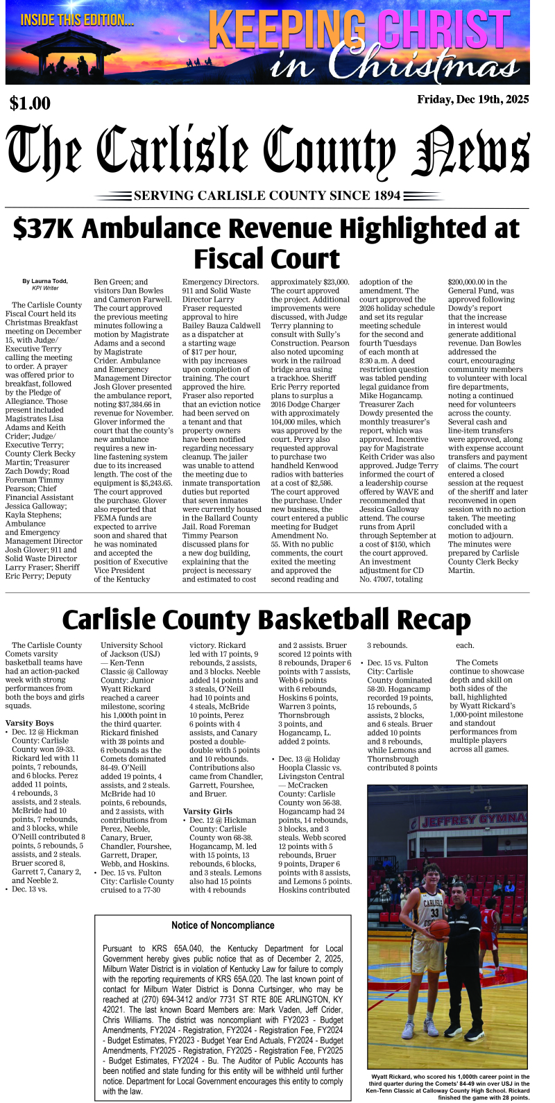 Carlisle County News 12-19-25
