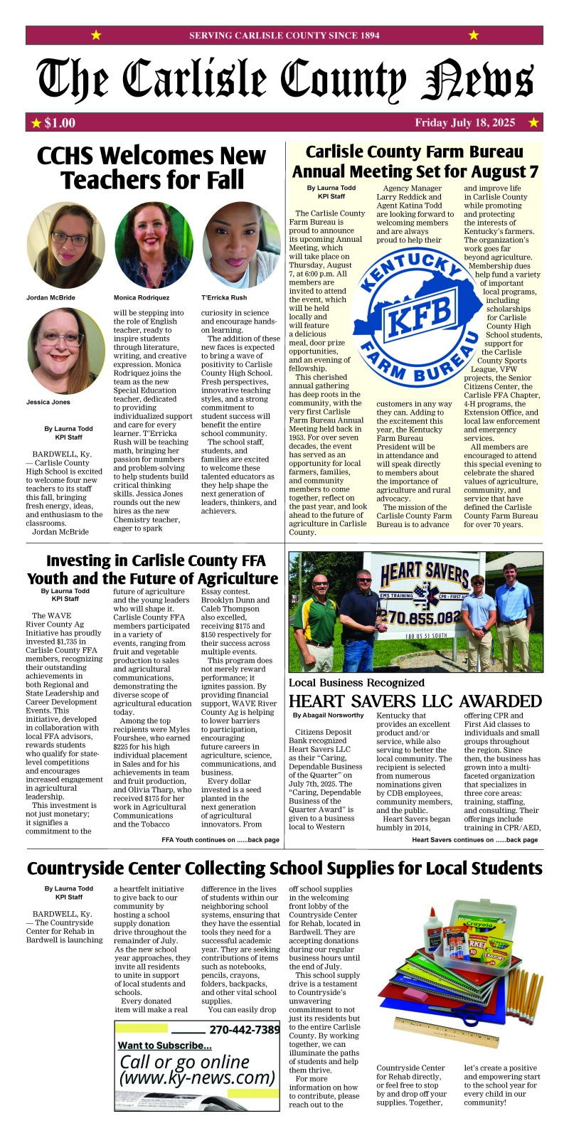 Carlisle County News 7-17-2025
