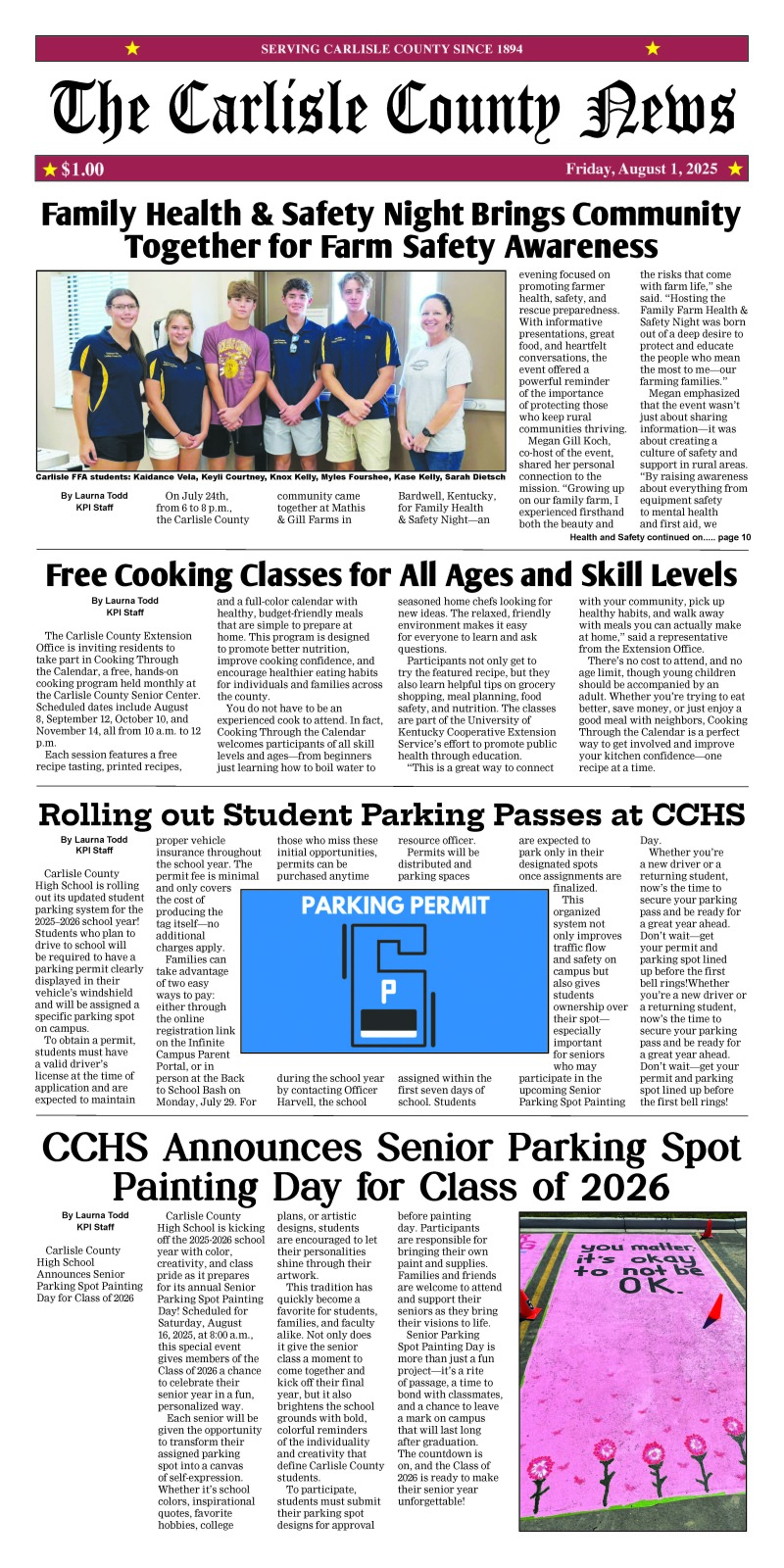 Carlisle County News 8-1-25
