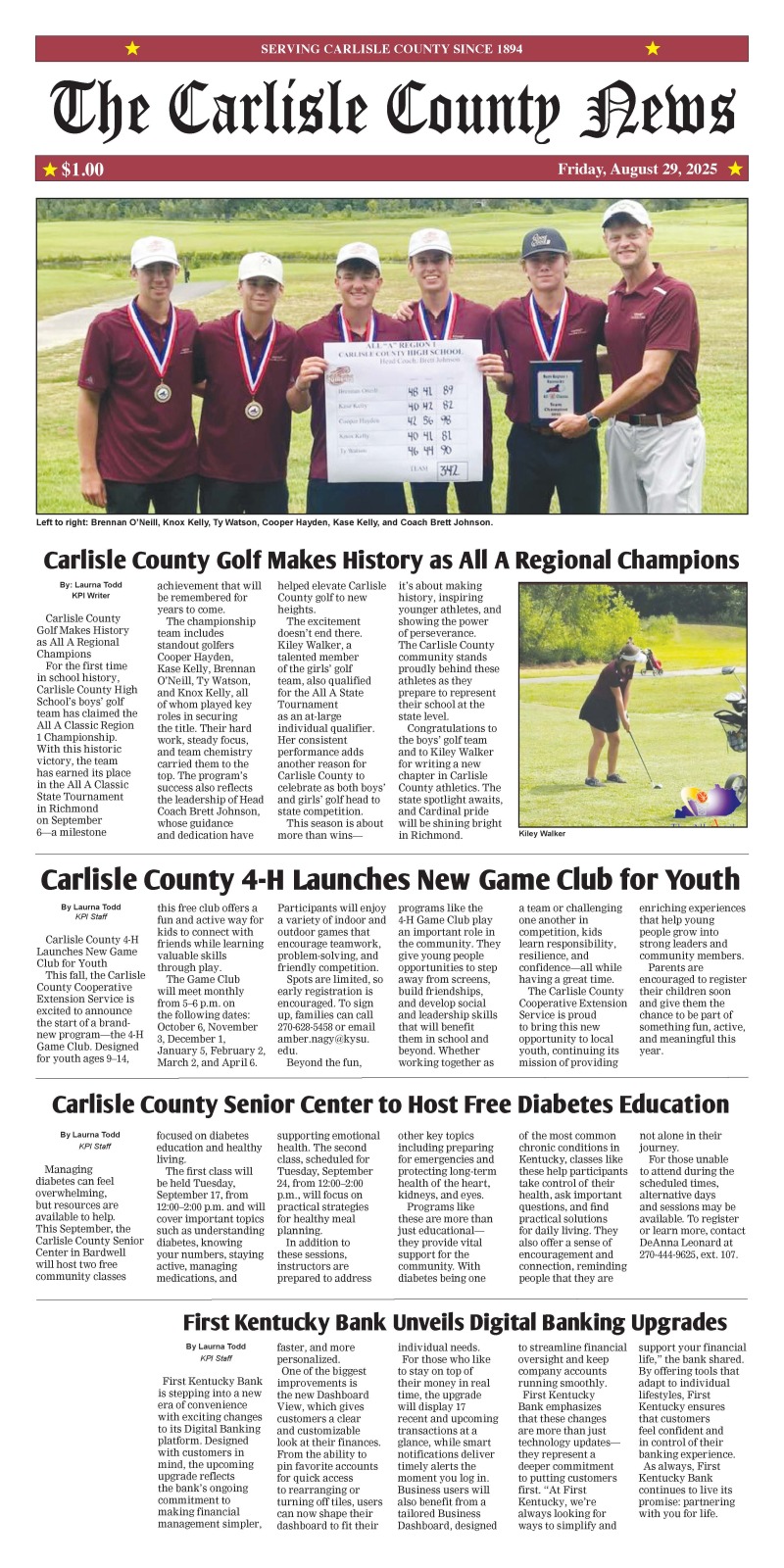 Carlisle County News 8-29-25