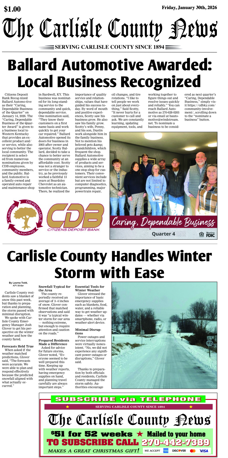 Carlisle County News 1-30-26