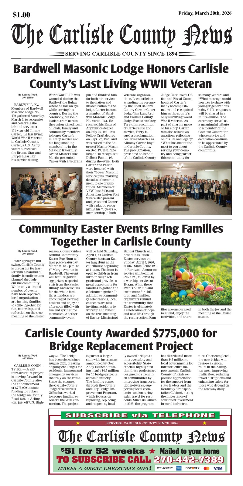 Carlisle County News 3-20-26