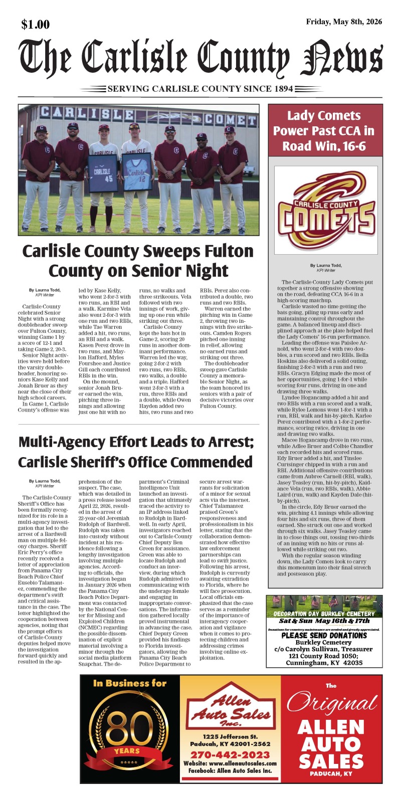 Carlisle County News 5-8-26