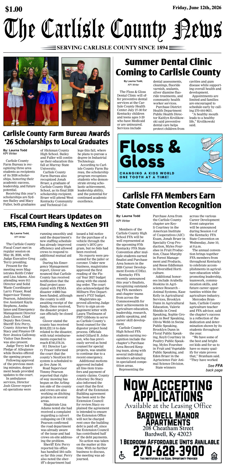 Carlisle County News 6-12-26