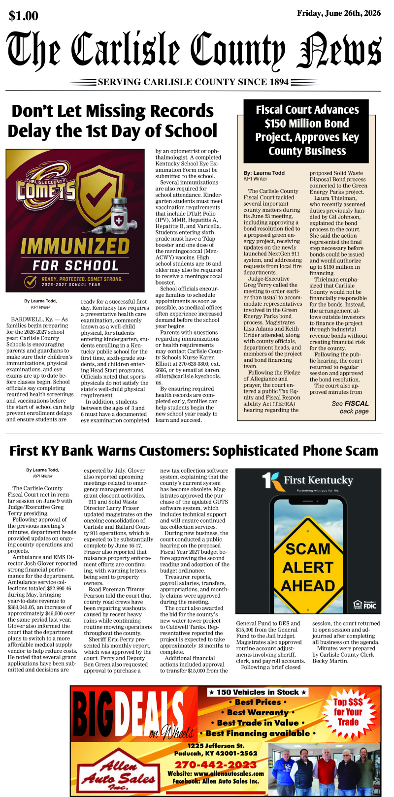 Carlisle County News 6-26-26