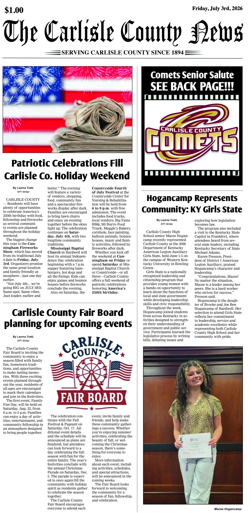 Carlisle County News 7-3-26