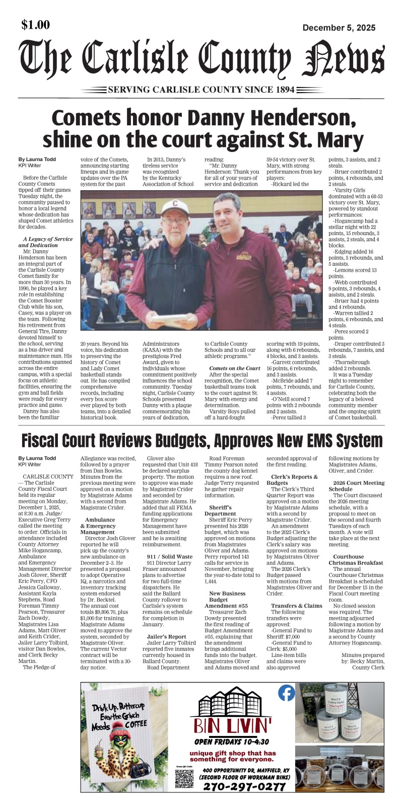 Carlisle County News 12-5-25