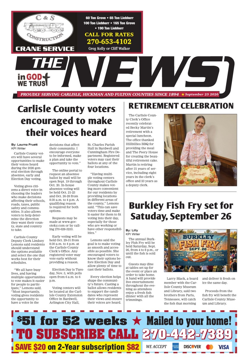 Carlisle County News 9-25-26
