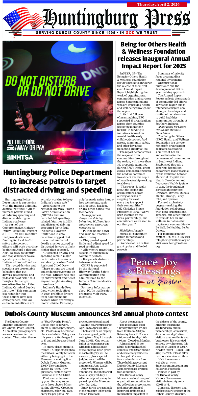 The Huntingburg Press 4-2-2026