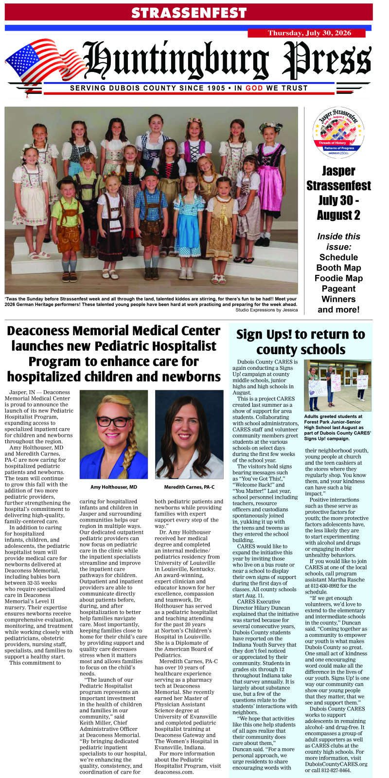 The Huntingburg Press 7-30-2026
