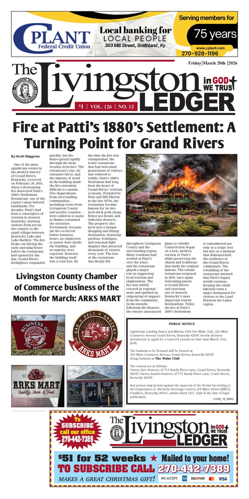 Livingston Ledger 3-20-26