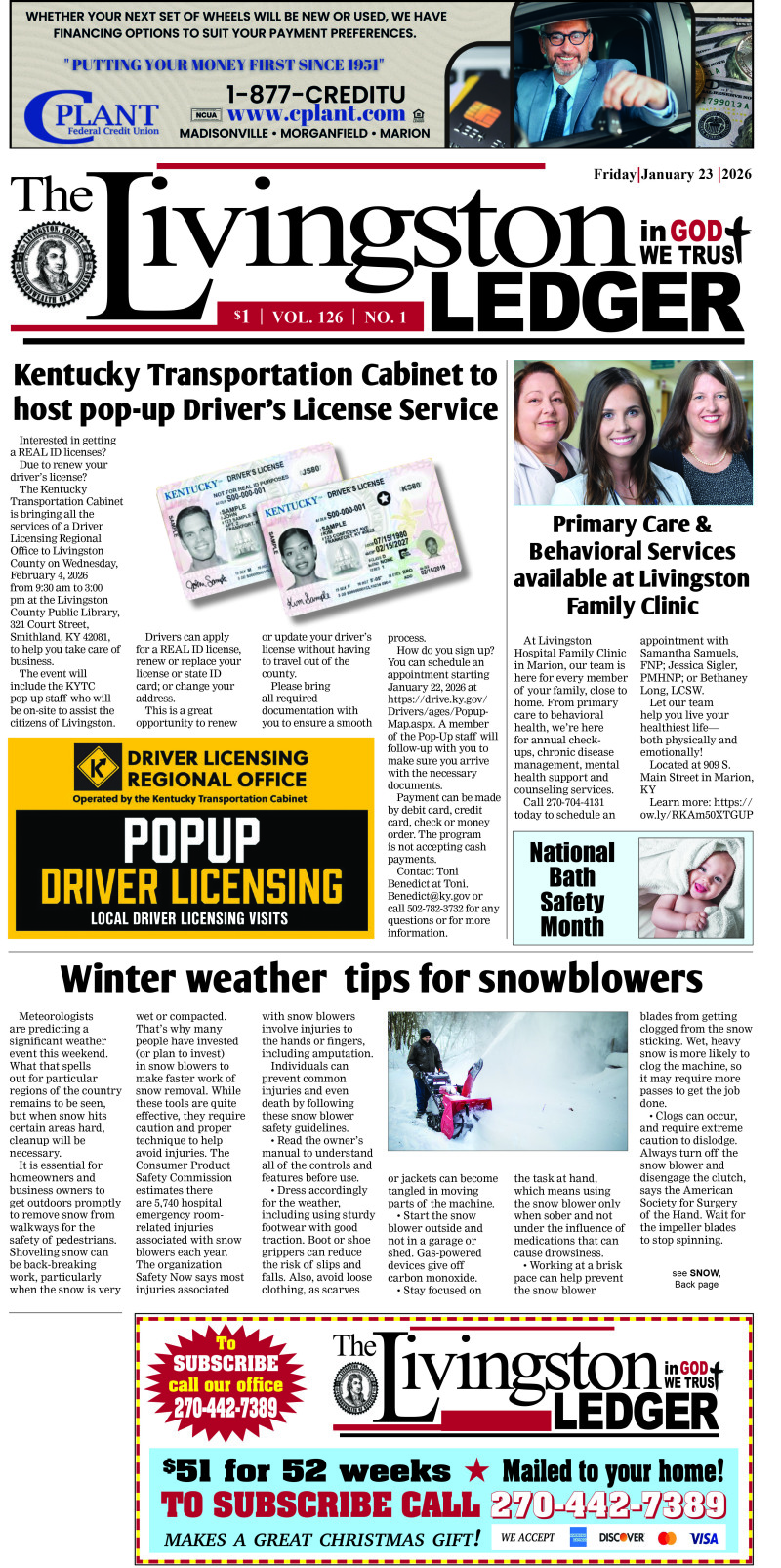 Livingston Ledger 1-23-26