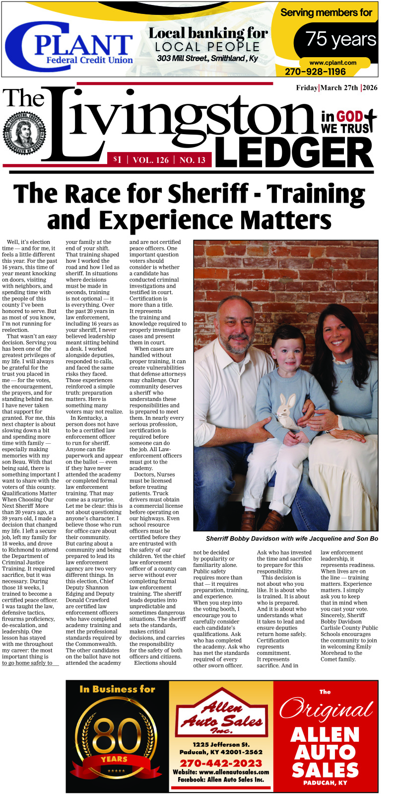 Livingston Ledger 3-27-26