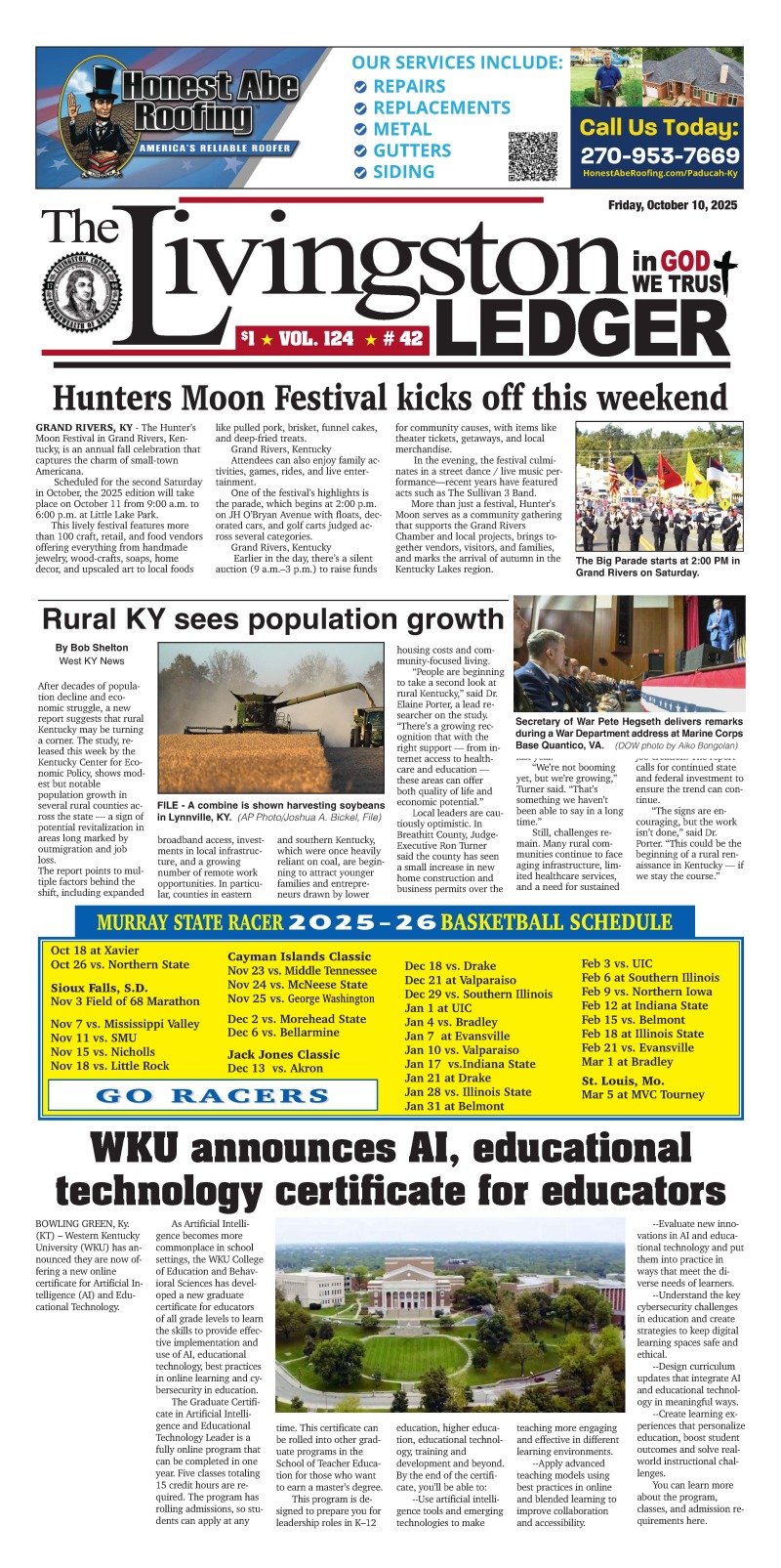 Livingston Ledger 10-10-25