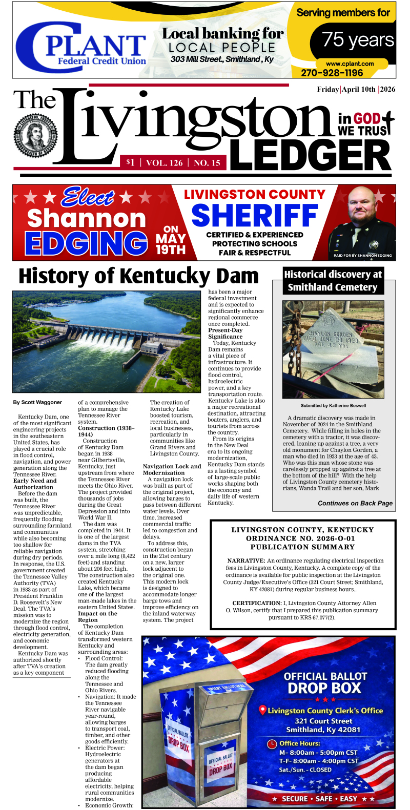 Livingston Ledger 4-10-26