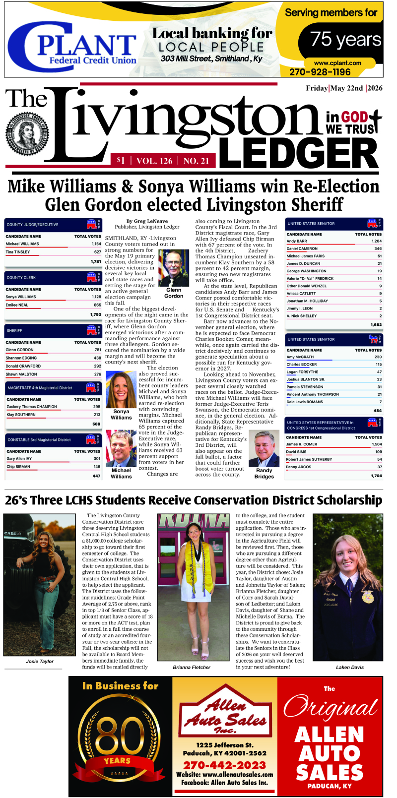 Livingston Ledger 5-22-26
