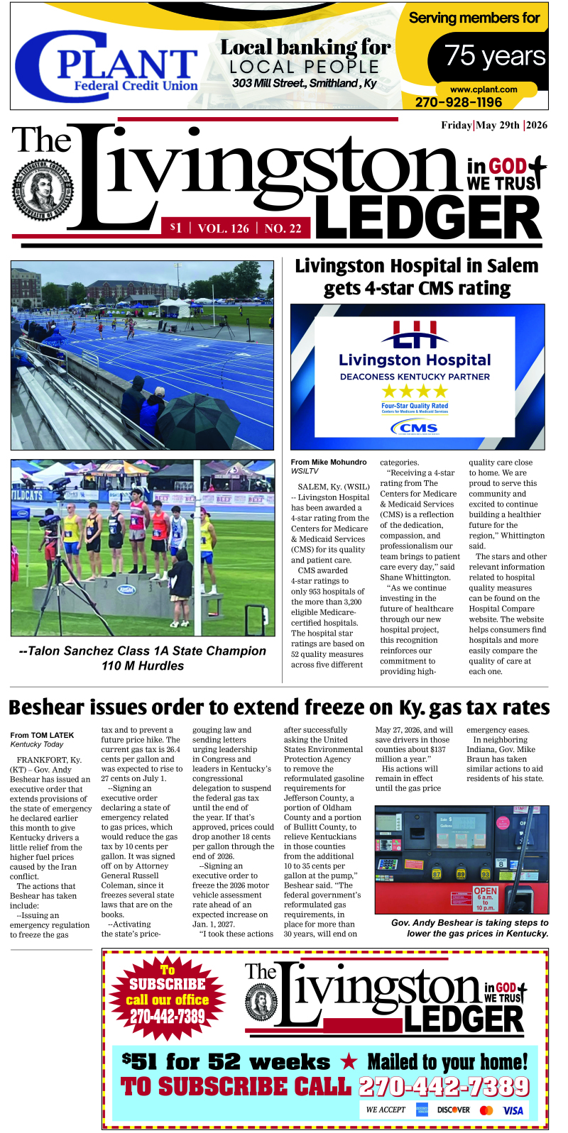 Livingston Ledger 5-29-26