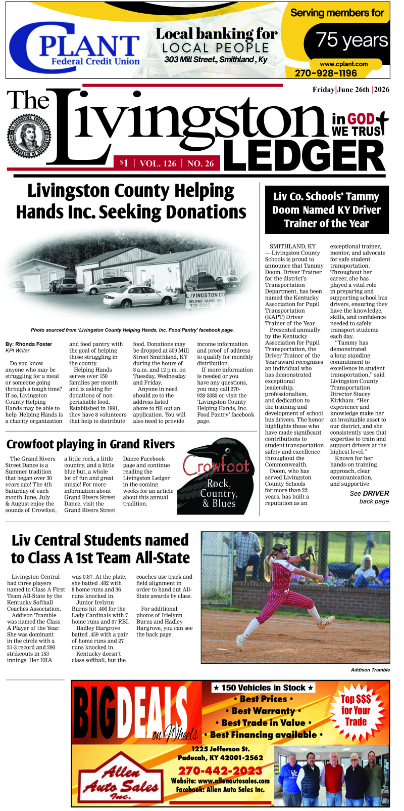Livingston Ledger 6-26-26