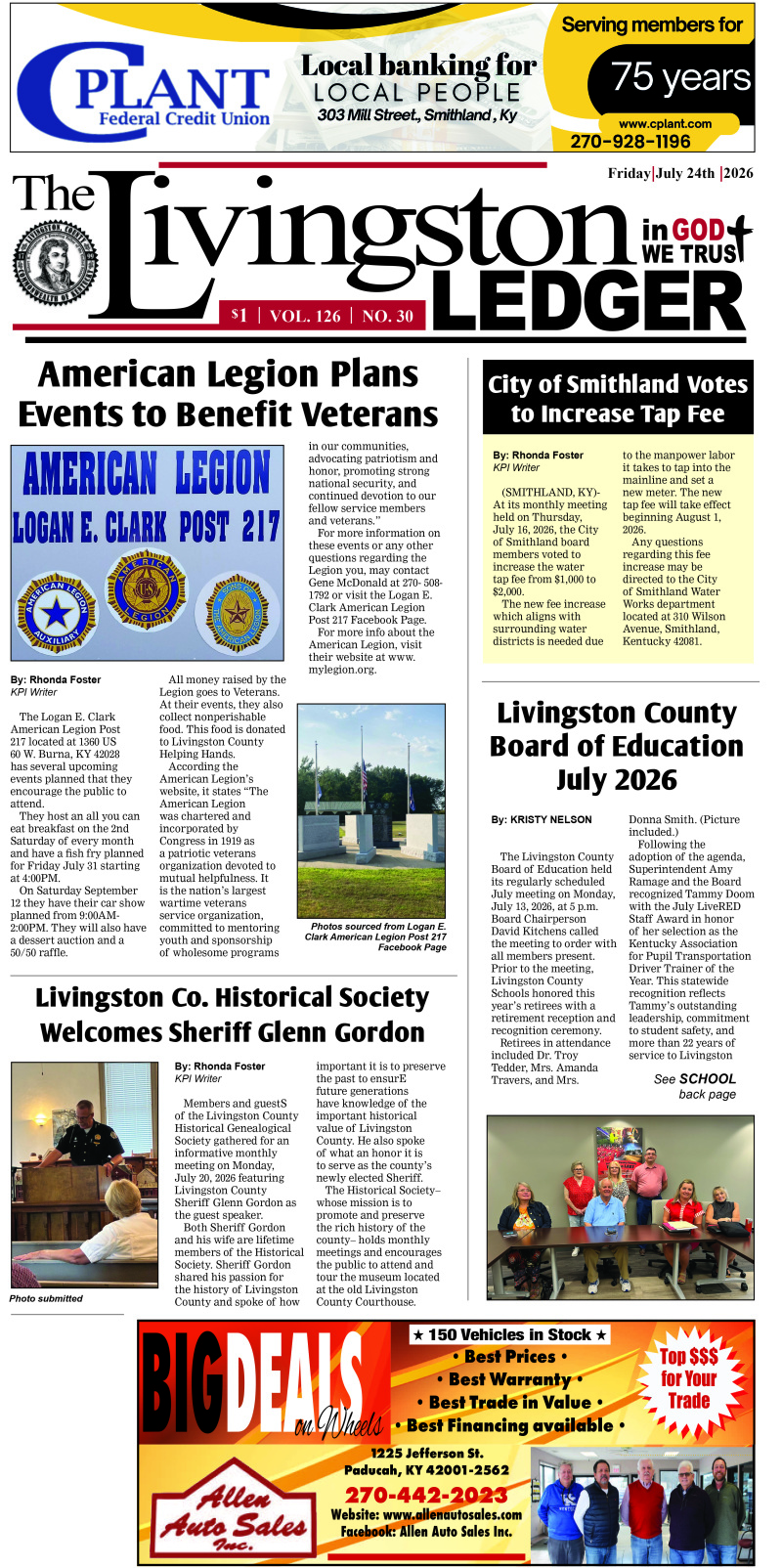 Livingston Ledger 7-24-26