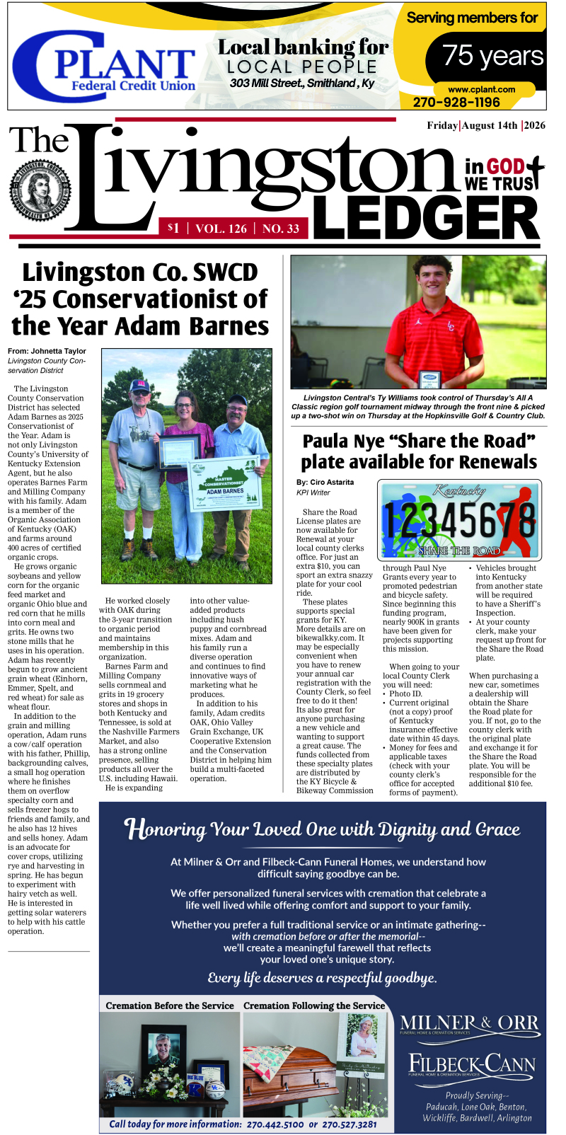Livingston Ledger 8-14-26