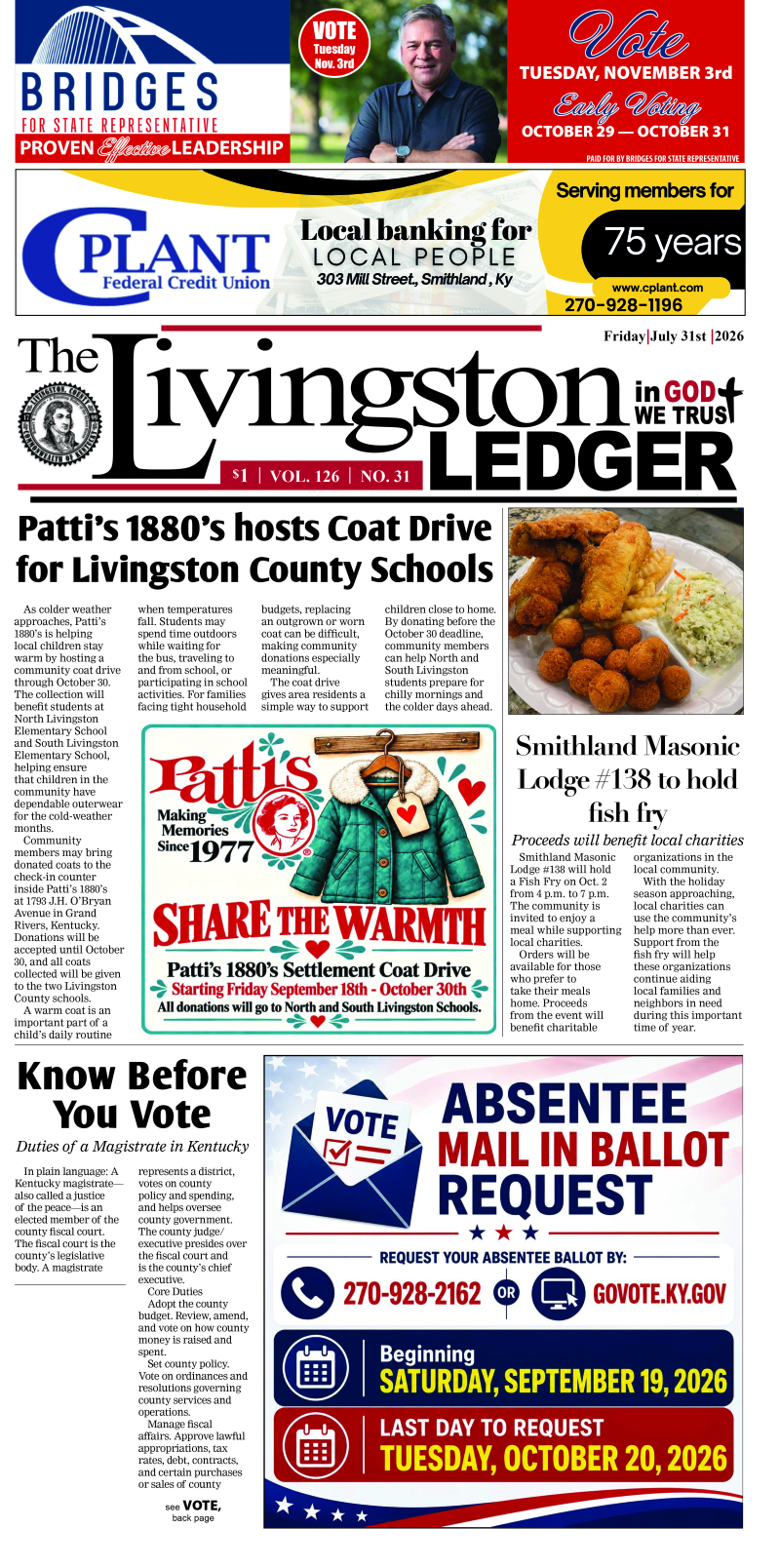 Livingston Ledger 10-2-26