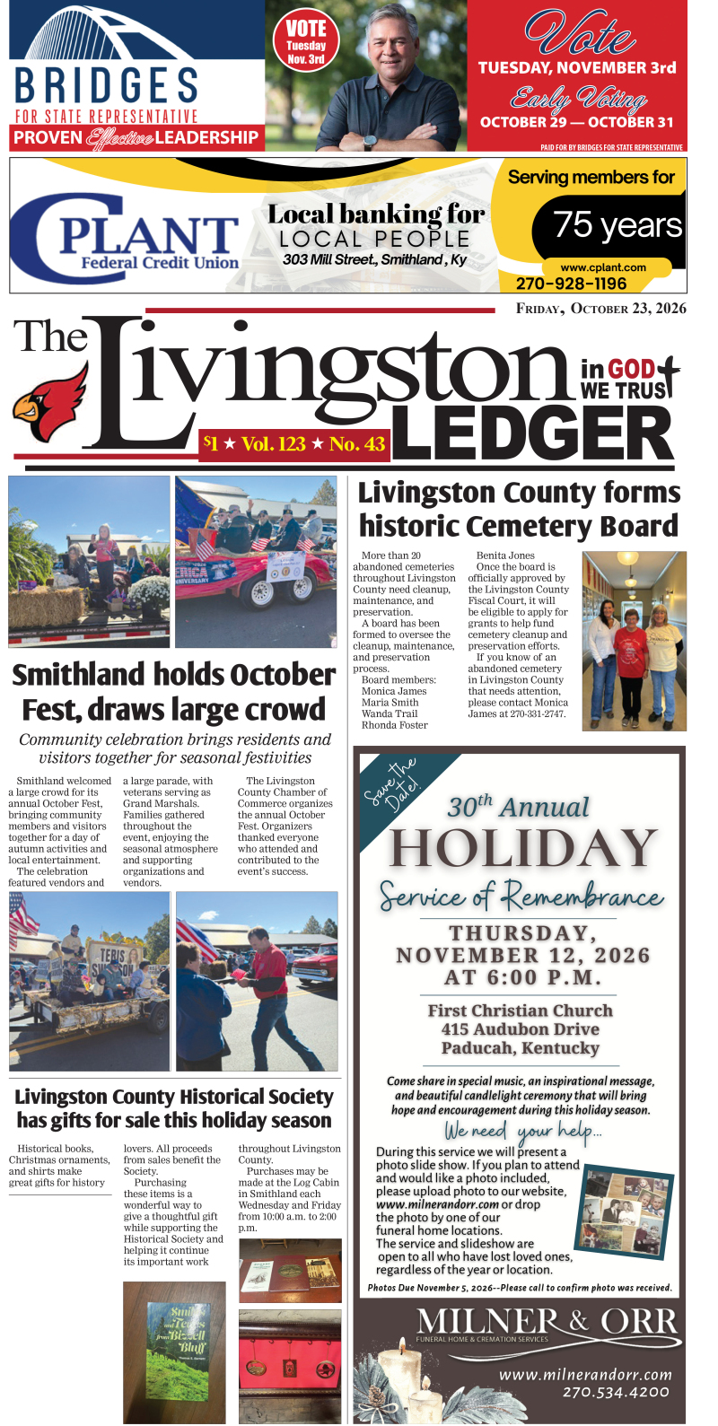 Livingston Ledger 10-22-26