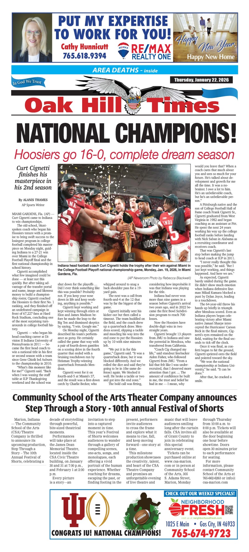 The Oakhill Times 1-22-2026