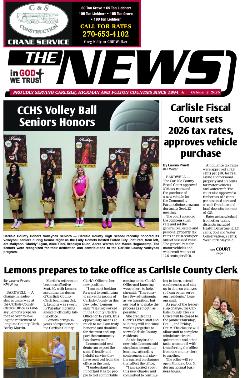 Carlisle County News 10-1-26