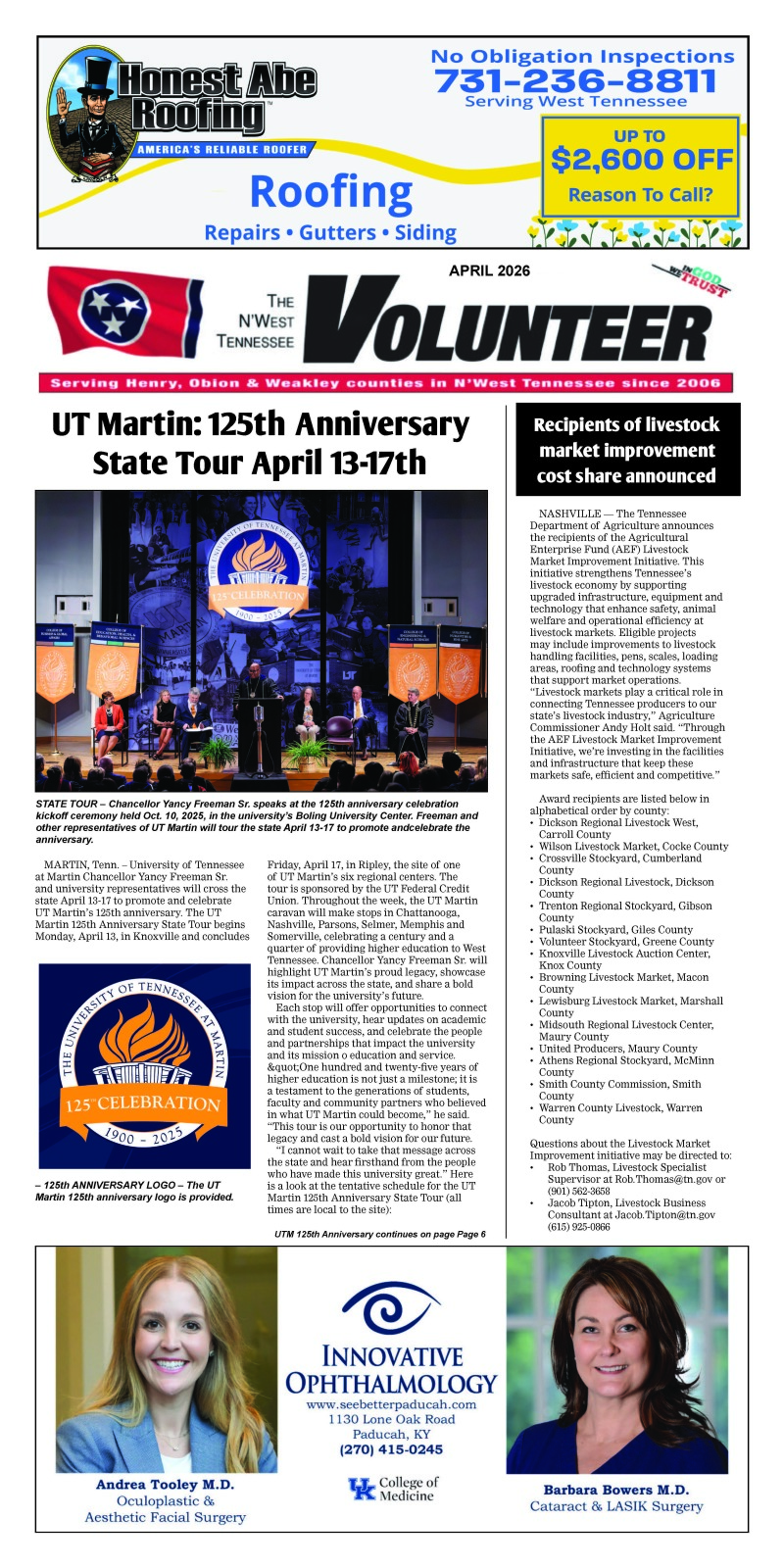 Tennessee Volunteer April 2026